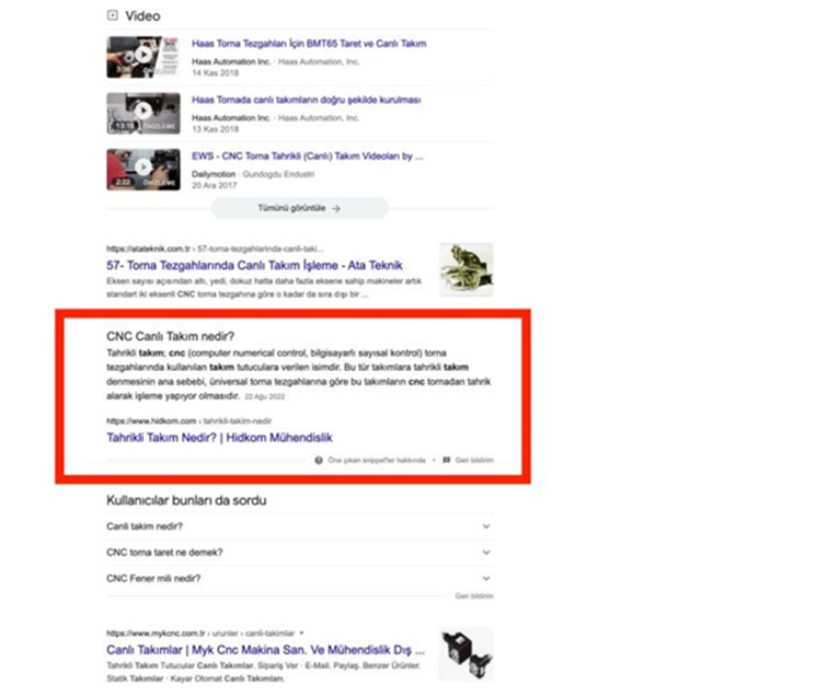 اسکرین شات از لینکدین علیرضا ناجی درباره یک رتبه صفر گوگل ترکیه
